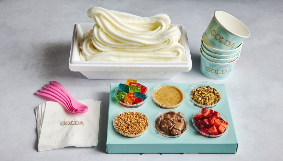 קילו יוגורט+6 תוספות ברשת גולדה