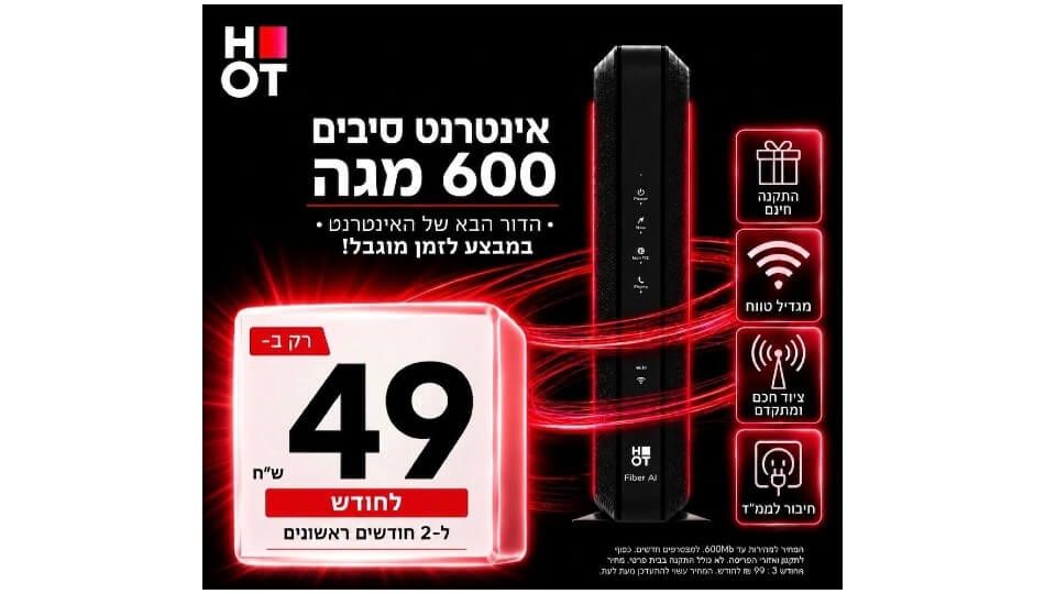 HOT WIFIBER - אינטרנט סיבים
