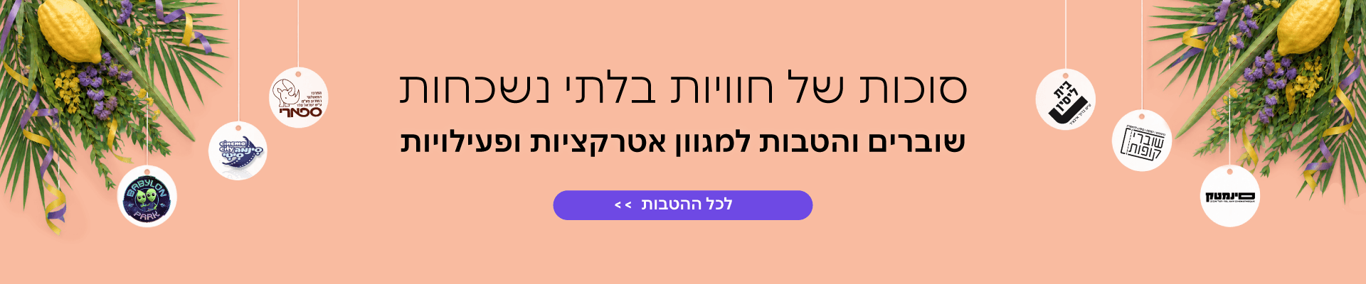 הטבות ושוברים לאטרקציות 
